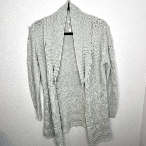 Monoreno Gray Long Sleeve Button Cozy Comfy Cardigan Sweater Size Small - Picture 2 of 11